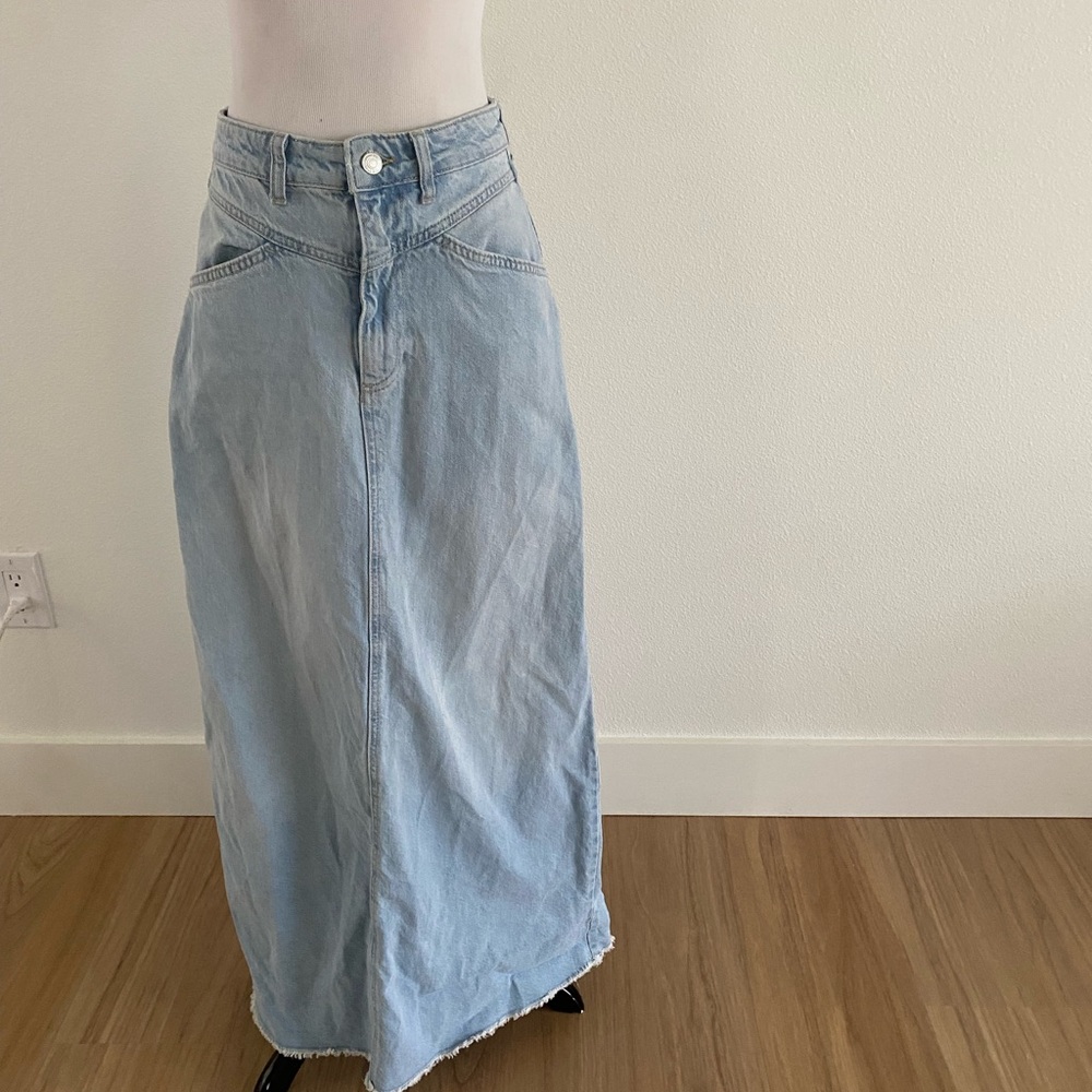 Free People Light Blue Maxi Skirt